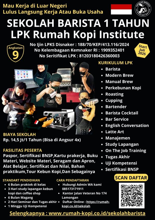 Sekolah Barista 1 Tahun