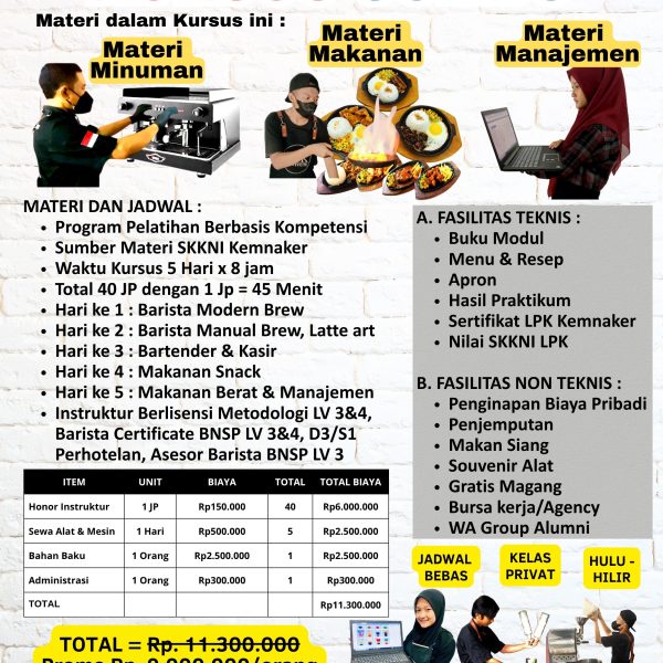 Kursus Combo Makanan dan Minuman