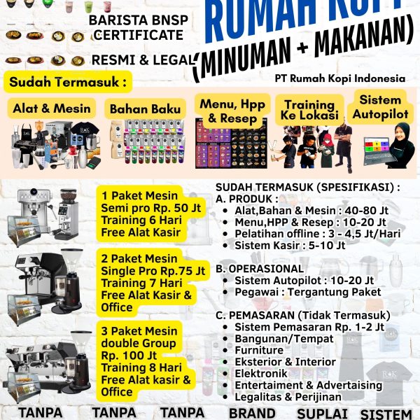 Paket Rumah Kopi Minuman dan Makanan