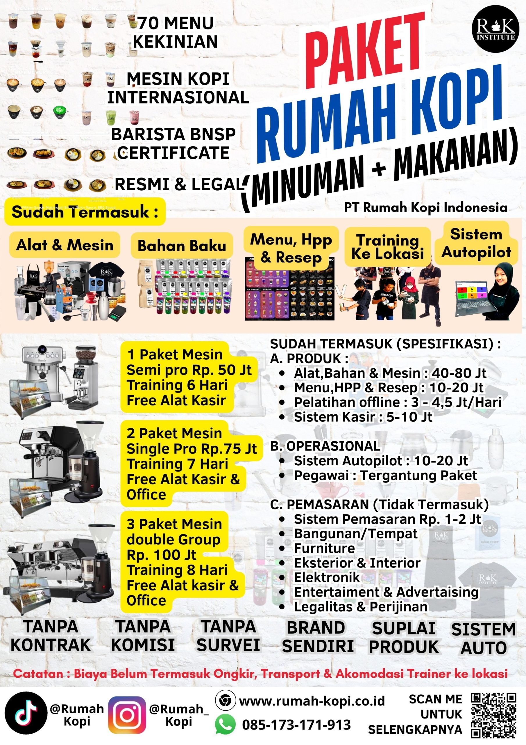 Paket Rumah Kopi Minuman dan Makanan