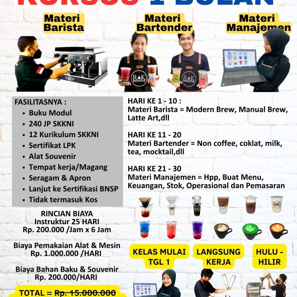 Kursus Barista 1 Bulan