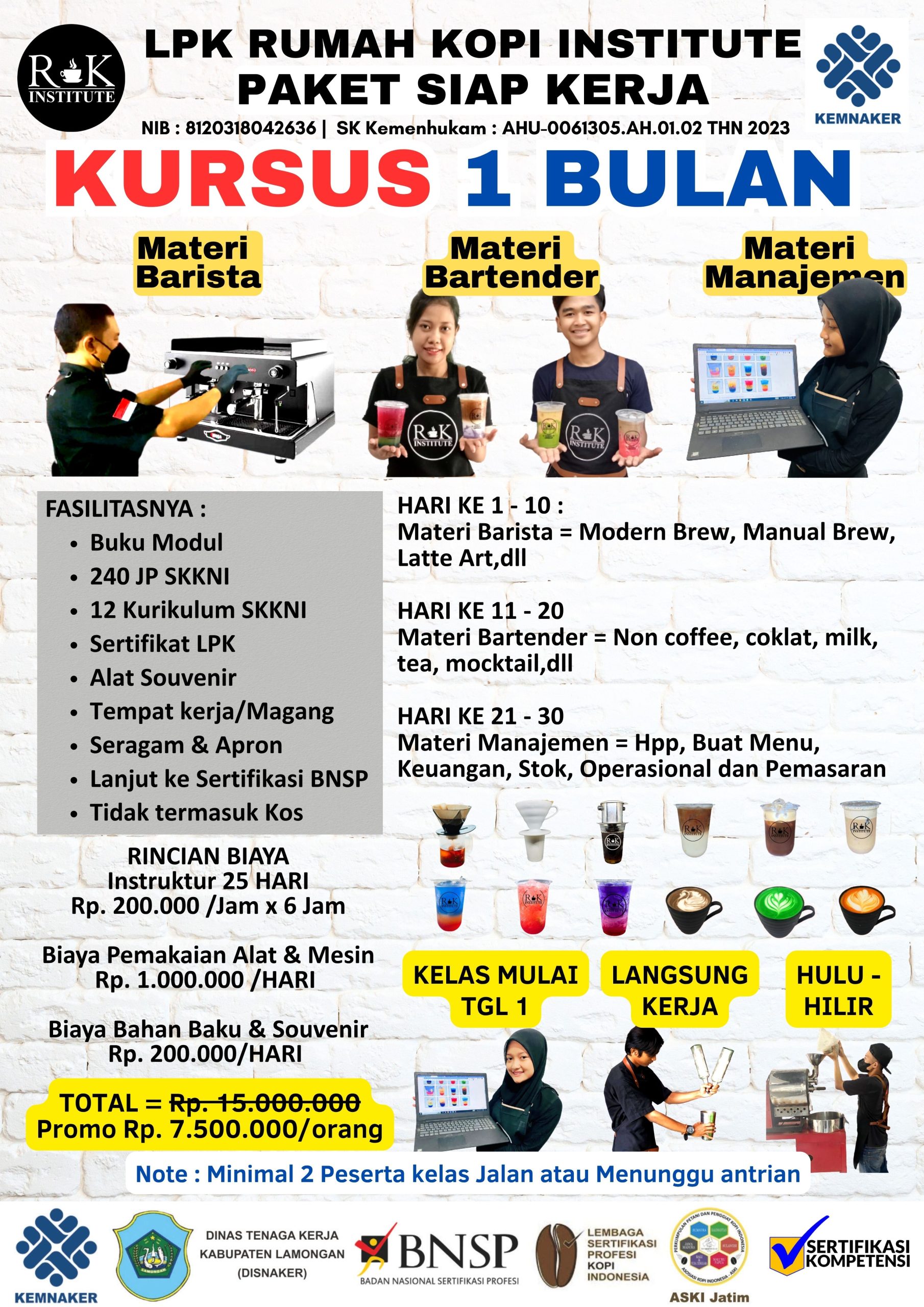 Kursus Barista 1 Bulan