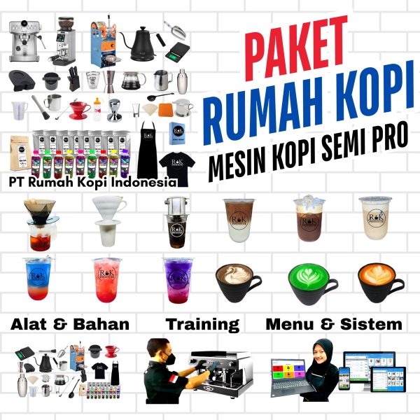 Paket Rumah Kopi dengan Mesin Kopi Semi Pro